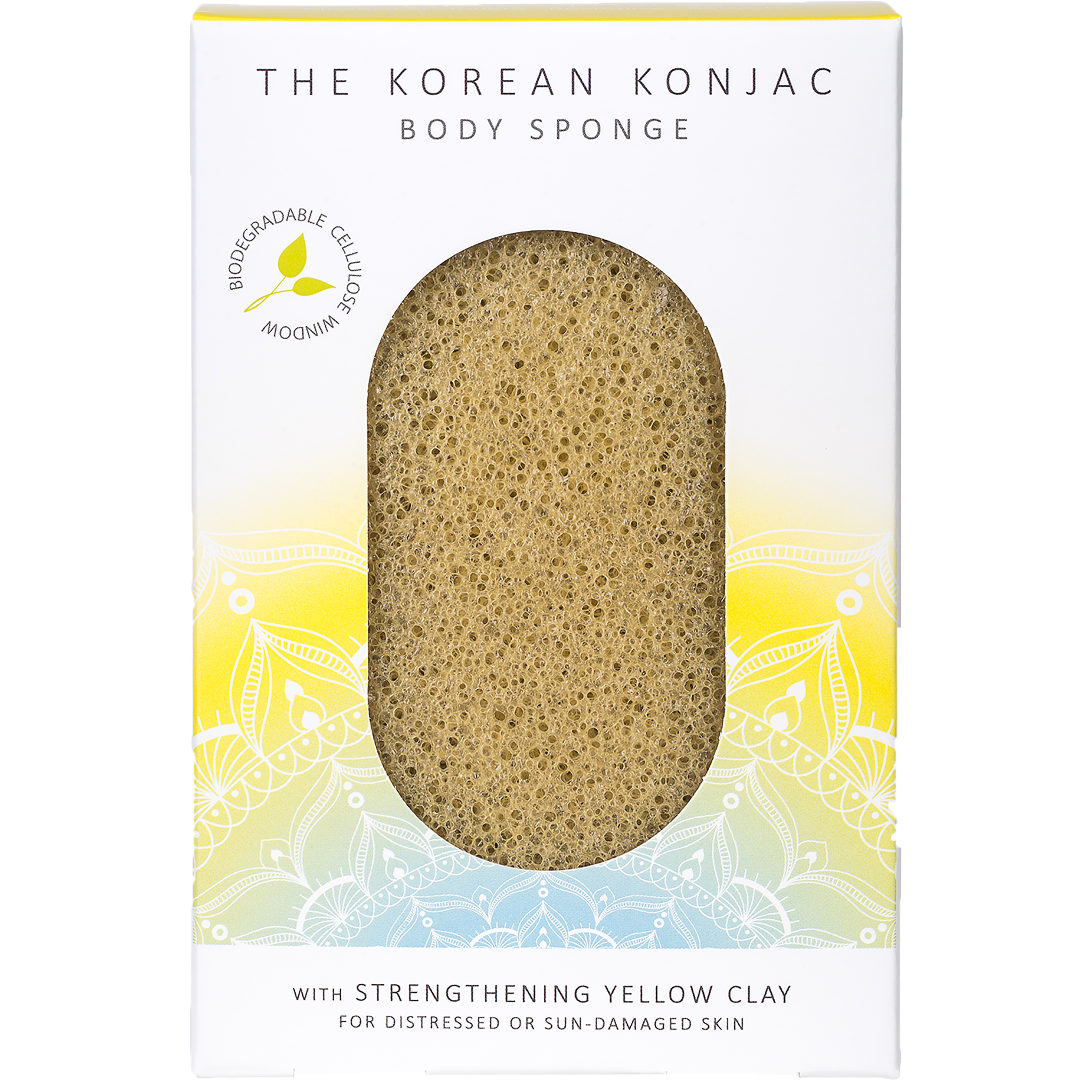 The Mandala Yellow Clay Body Sponge