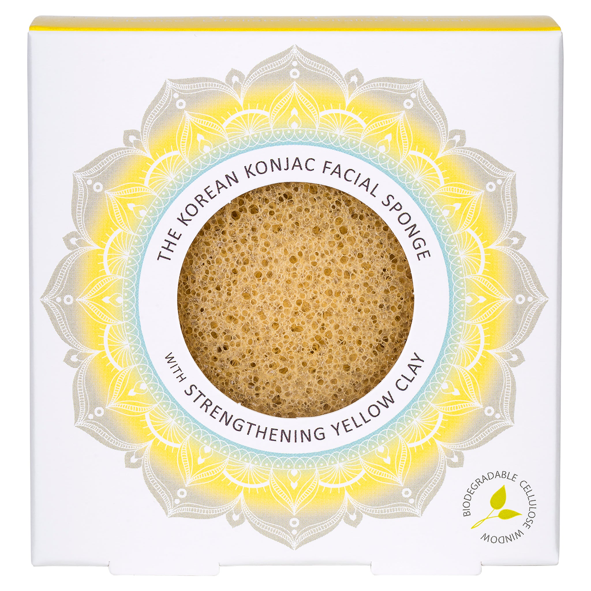 The Mandala Yellow Clay Face Sponge