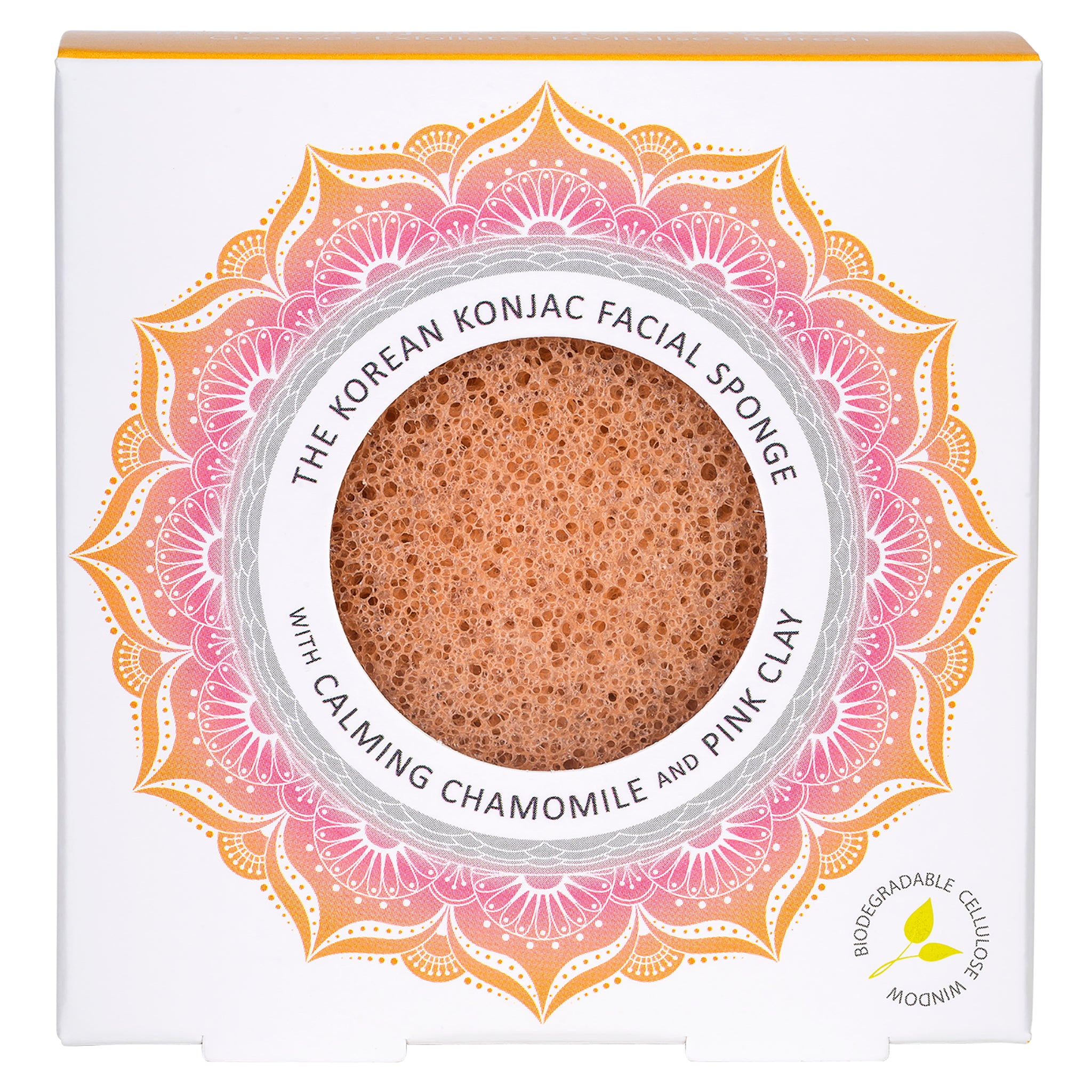 The Mandala Chamomile & Pink Clay Face Sponge